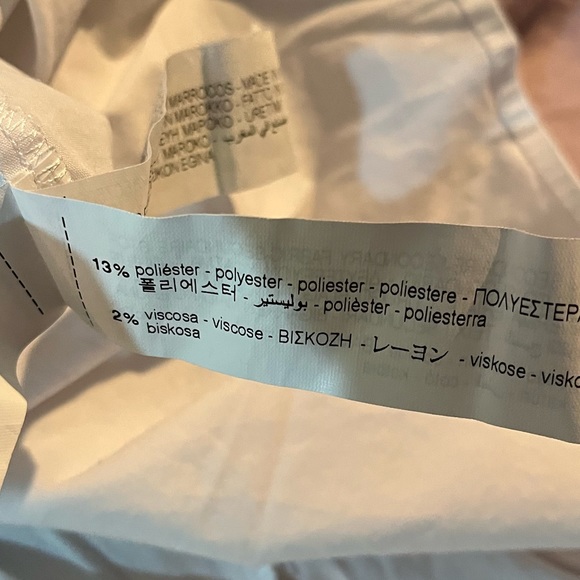 ZARA Houndstooth Fringe Detail Black & White Top Sz M - Picture 5 of 5